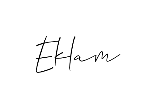 Also You can easily find your signature by using the search form. We will create Eklam name handwritten signature images for you free of cost using Allison_Script sign style. Eklam signature style 2 images and pictures png