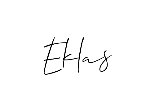 How to make Eklas name signature. Use Allison_Script style for creating short signs online. This is the latest handwritten sign. Eklas signature style 2 images and pictures png