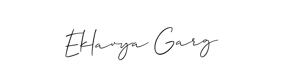 How to make Eklavya Garg name signature. Use Allison_Script style for creating short signs online. This is the latest handwritten sign. Eklavya Garg signature style 2 images and pictures png