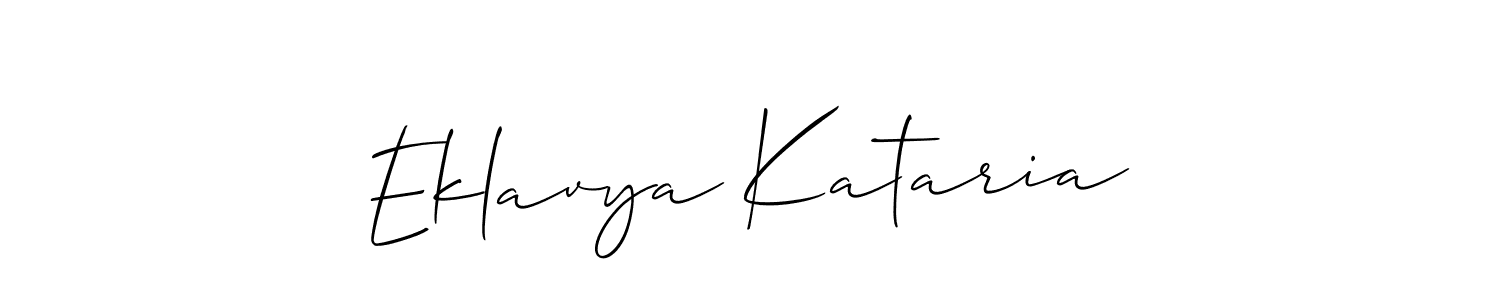 Create a beautiful signature design for name Eklavya Kataria. With this signature (Allison_Script) fonts, you can make a handwritten signature for free. Eklavya Kataria signature style 2 images and pictures png
