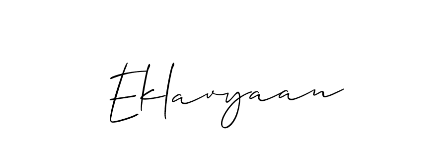 How to make Eklavyaan name signature. Use Allison_Script style for creating short signs online. This is the latest handwritten sign. Eklavyaan signature style 2 images and pictures png