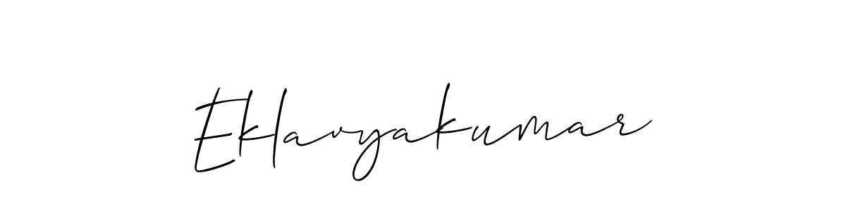 Use a signature maker to create a handwritten signature online. With this signature software, you can design (Allison_Script) your own signature for name Eklavyakumar. Eklavyakumar signature style 2 images and pictures png