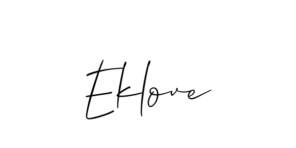 It looks lik you need a new signature style for name Eklove. Design unique handwritten (Allison_Script) signature with our free signature maker in just a few clicks. Eklove signature style 2 images and pictures png