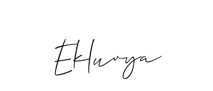 It looks lik you need a new signature style for name Ekluvya. Design unique handwritten (Allison_Script) signature with our free signature maker in just a few clicks. Ekluvya signature style 2 images and pictures png
