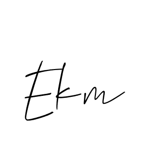 Also You can easily find your signature by using the search form. We will create Ekm name handwritten signature images for you free of cost using Allison_Script sign style. Ekm signature style 2 images and pictures png