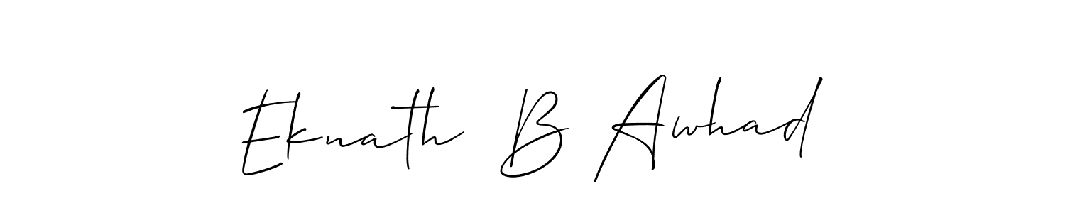 You should practise on your own different ways (Allison_Script) to write your name (Eknath  B Awhad) in signature. don't let someone else do it for you. Eknath  B Awhad signature style 2 images and pictures png