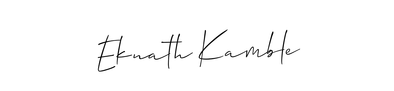 How to make Eknath Kamble name signature. Use Allison_Script style for creating short signs online. This is the latest handwritten sign. Eknath Kamble signature style 2 images and pictures png