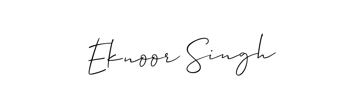 Design your own signature with our free online signature maker. With this signature software, you can create a handwritten (Allison_Script) signature for name Eknoor Singh. Eknoor Singh signature style 2 images and pictures png