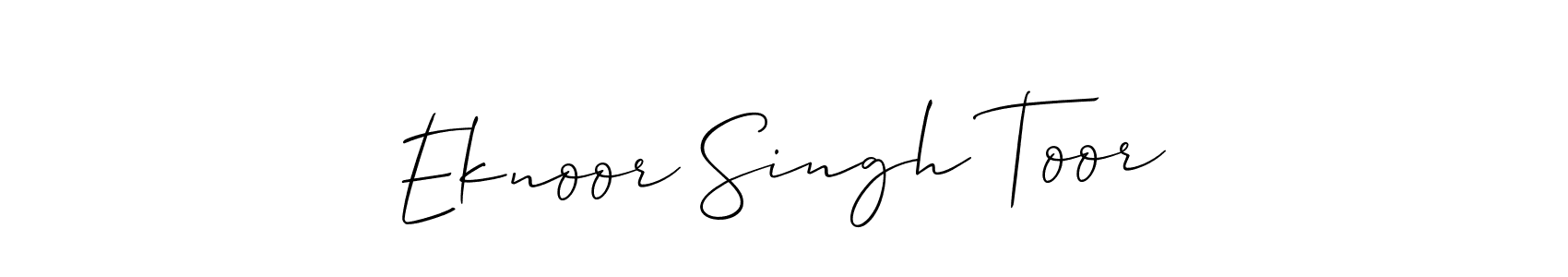 Similarly Allison_Script is the best handwritten signature design. Signature creator online .You can use it as an online autograph creator for name Eknoor Singh Toor. Eknoor Singh Toor signature style 2 images and pictures png