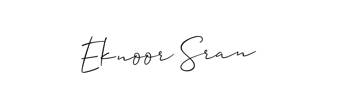 Use a signature maker to create a handwritten signature online. With this signature software, you can design (Allison_Script) your own signature for name Eknoor Sran. Eknoor Sran signature style 2 images and pictures png