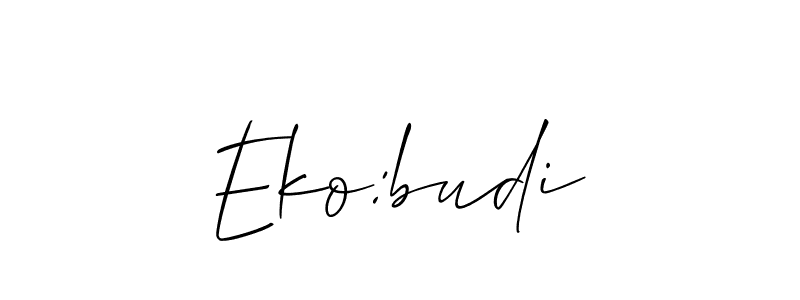 Check out images of Autograph of Eko:budi name. Actor Eko:budi Signature Style. Allison_Script is a professional sign style online. Eko:budi signature style 2 images and pictures png