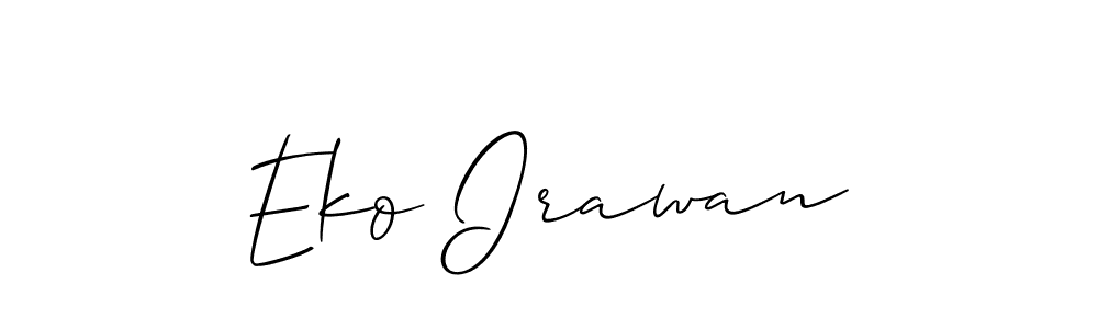 How to make Eko Irawan name signature. Use Allison_Script style for creating short signs online. This is the latest handwritten sign. Eko Irawan signature style 2 images and pictures png