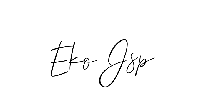 Design your own signature with our free online signature maker. With this signature software, you can create a handwritten (Allison_Script) signature for name Eko Jsp. Eko Jsp signature style 2 images and pictures png