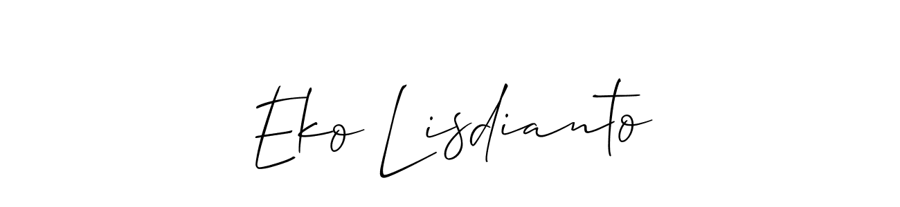 How to make Eko Lisdianto name signature. Use Allison_Script style for creating short signs online. This is the latest handwritten sign. Eko Lisdianto signature style 2 images and pictures png