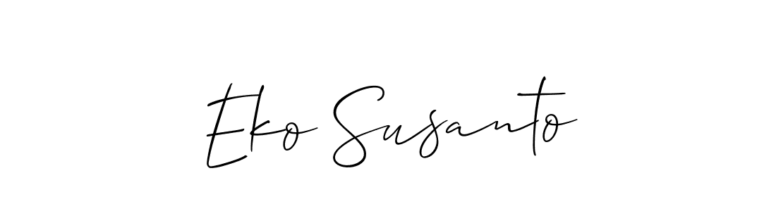 Make a short Eko Susanto signature style. Manage your documents anywhere anytime using Allison_Script. Create and add eSignatures, submit forms, share and send files easily. Eko Susanto signature style 2 images and pictures png