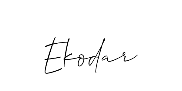 Make a beautiful signature design for name Ekodar. With this signature (Allison_Script) style, you can create a handwritten signature for free. Ekodar signature style 2 images and pictures png