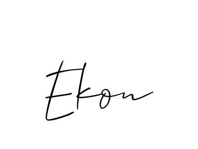 Create a beautiful signature design for name Ekon. With this signature (Allison_Script) fonts, you can make a handwritten signature for free. Ekon signature style 2 images and pictures png