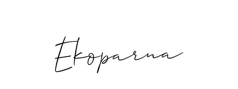 if you are searching for the best signature style for your name Ekoparna. so please give up your signature search. here we have designed multiple signature styles  using Allison_Script. Ekoparna signature style 2 images and pictures png