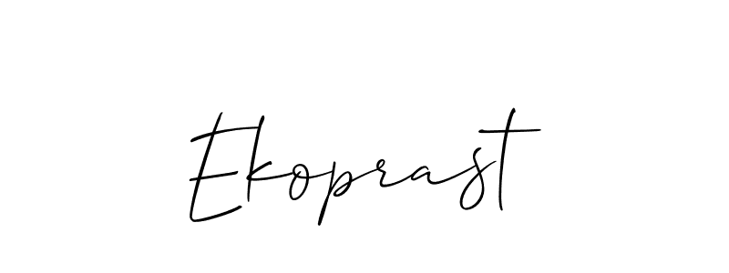 It looks lik you need a new signature style for name Ekoprast. Design unique handwritten (Allison_Script) signature with our free signature maker in just a few clicks. Ekoprast signature style 2 images and pictures png