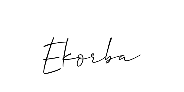 You should practise on your own different ways (Allison_Script) to write your name (Ekorba) in signature. don't let someone else do it for you. Ekorba signature style 2 images and pictures png