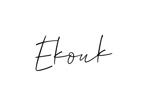 Design your own signature with our free online signature maker. With this signature software, you can create a handwritten (Allison_Script) signature for name Ekouk. Ekouk signature style 2 images and pictures png