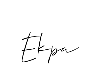 How to Draw Ekpa signature style? Allison_Script is a latest design signature styles for name Ekpa. Ekpa signature style 2 images and pictures png