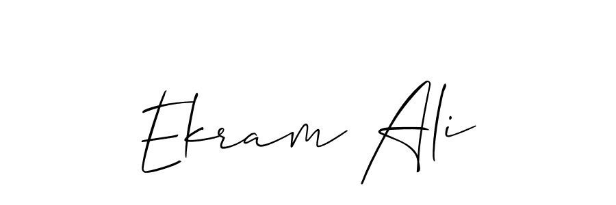 Allison_Script is a professional signature style that is perfect for those who want to add a touch of class to their signature. It is also a great choice for those who want to make their signature more unique. Get Ekram Ali name to fancy signature for free. Ekram Ali signature style 2 images and pictures png