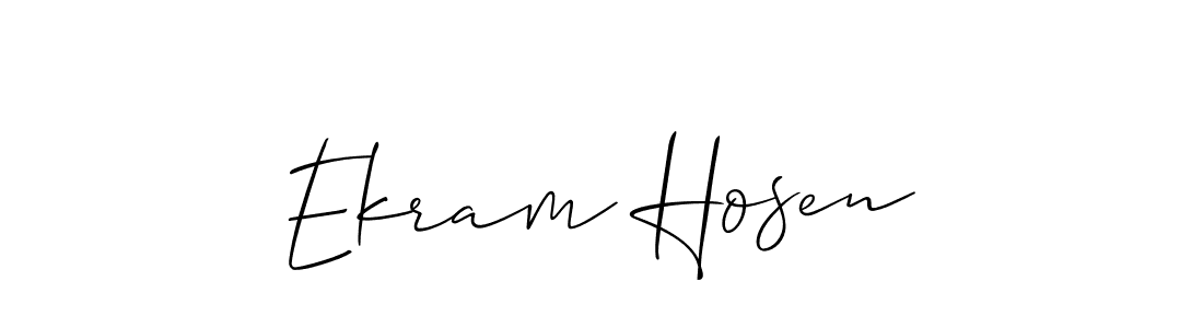 It looks lik you need a new signature style for name Ekram Hosen. Design unique handwritten (Allison_Script) signature with our free signature maker in just a few clicks. Ekram Hosen signature style 2 images and pictures png