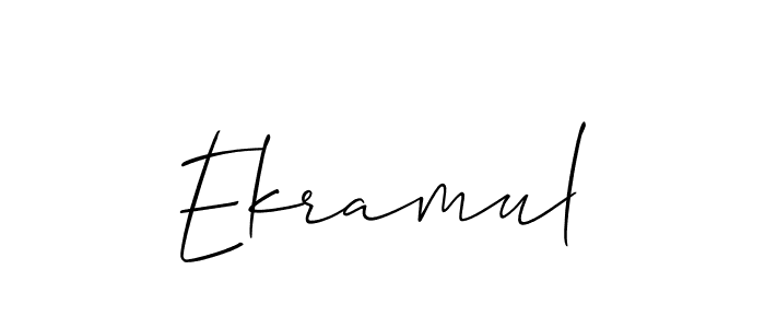 Create a beautiful signature design for name Ekramul. With this signature (Allison_Script) fonts, you can make a handwritten signature for free. Ekramul signature style 2 images and pictures png