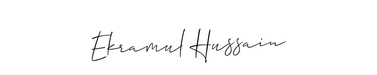 How to make Ekramul Hussain signature? Allison_Script is a professional autograph style. Create handwritten signature for Ekramul Hussain name. Ekramul Hussain signature style 2 images and pictures png