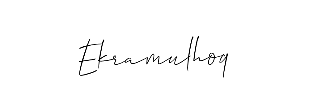 Create a beautiful signature design for name Ekramulhoq. With this signature (Allison_Script) fonts, you can make a handwritten signature for free. Ekramulhoq signature style 2 images and pictures png