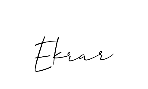 Make a beautiful signature design for name Ekrar. Use this online signature maker to create a handwritten signature for free. Ekrar signature style 2 images and pictures png