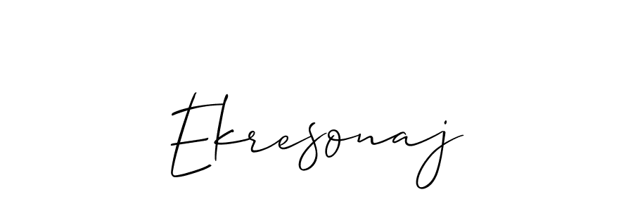 Also we have Ekresonaj name is the best signature style. Create professional handwritten signature collection using Allison_Script autograph style. Ekresonaj signature style 2 images and pictures png
