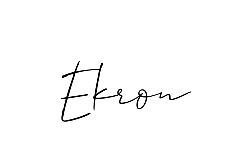 Create a beautiful signature design for name Ekron. With this signature (Allison_Script) fonts, you can make a handwritten signature for free. Ekron signature style 2 images and pictures png