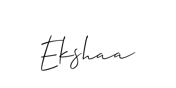 How to make Ekshaa signature? Allison_Script is a professional autograph style. Create handwritten signature for Ekshaa name. Ekshaa signature style 2 images and pictures png