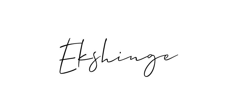 It looks lik you need a new signature style for name Ekshinge. Design unique handwritten (Allison_Script) signature with our free signature maker in just a few clicks. Ekshinge signature style 2 images and pictures png