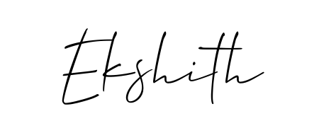 The Allison_Script handwriting style adds charm and authenticity to name Ekshith. A wonderful choice for personal thank-you notes. Ekshith signature style 2 images and pictures png