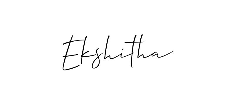 Allison_Script is a professional signature style that is perfect for those who want to add a touch of class to their signature. It is also a great choice for those who want to make their signature more unique. Get Ekshitha name to fancy signature for free. Ekshitha signature style 2 images and pictures png