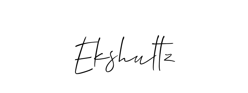 The best way (Allison_Script) to make a short signature is to pick only two or three words in your name. The name Ekshultz include a total of six letters. For converting this name. Ekshultz signature style 2 images and pictures png