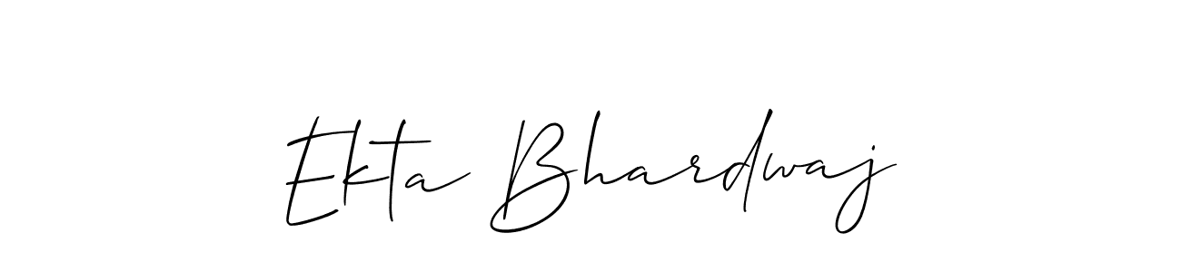 You should practise on your own different ways (Allison_Script) to write your name (Ekta Bhardwaj) in signature. don't let someone else do it for you. Ekta Bhardwaj signature style 2 images and pictures png