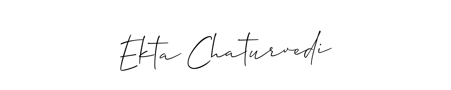 Make a short Ekta Chaturvedi signature style. Manage your documents anywhere anytime using Allison_Script. Create and add eSignatures, submit forms, share and send files easily. Ekta Chaturvedi signature style 2 images and pictures png