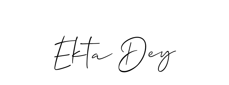 Best and Professional Signature Style for Ekta Dey. Allison_Script Best Signature Style Collection. Ekta Dey signature style 2 images and pictures png