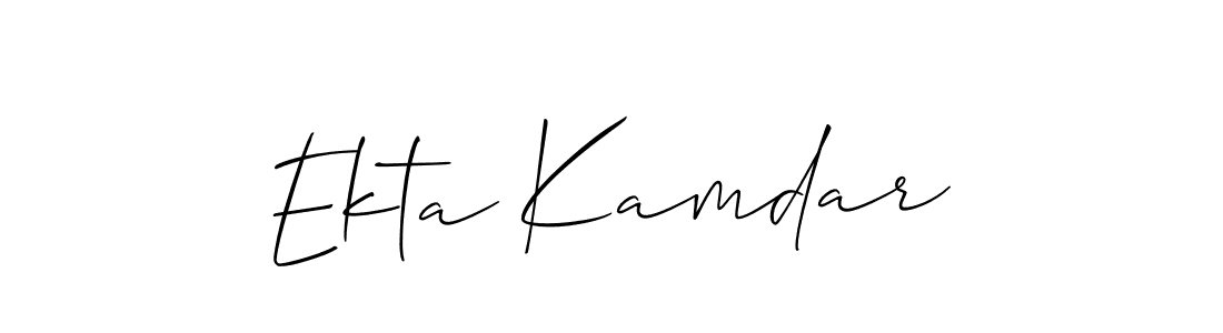 See photos of Ekta Kamdar official signature by Spectra . Check more albums & portfolios. Read reviews & check more about Allison_Script font. Ekta Kamdar signature style 2 images and pictures png