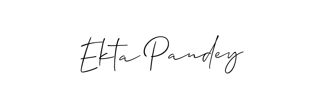 Use a signature maker to create a handwritten signature online. With this signature software, you can design (Allison_Script) your own signature for name Ekta Pandey. Ekta Pandey signature style 2 images and pictures png