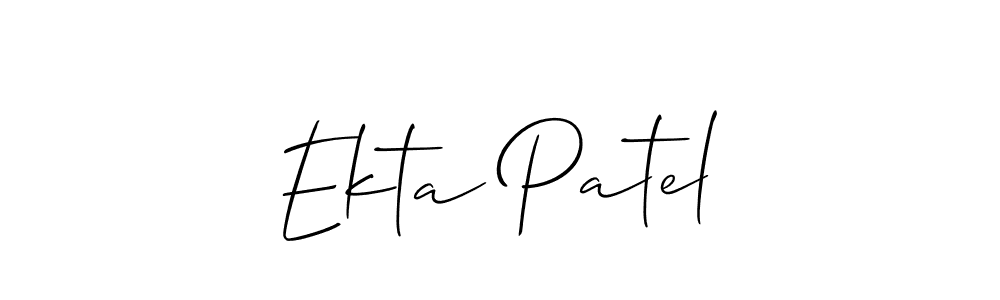 Allison_Script is a professional signature style that is perfect for those who want to add a touch of class to their signature. It is also a great choice for those who want to make their signature more unique. Get Ekta Patel name to fancy signature for free. Ekta Patel signature style 2 images and pictures png