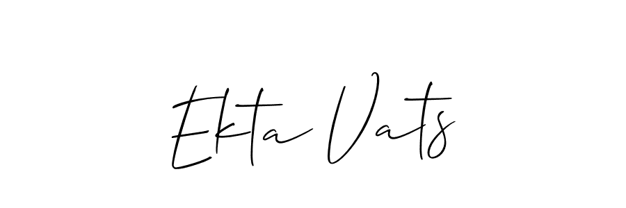 It looks lik you need a new signature style for name Ekta Vats. Design unique handwritten (Allison_Script) signature with our free signature maker in just a few clicks. Ekta Vats signature style 2 images and pictures png