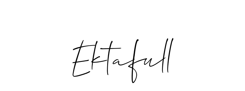 How to make Ektafull name signature. Use Allison_Script style for creating short signs online. This is the latest handwritten sign. Ektafull signature style 2 images and pictures png