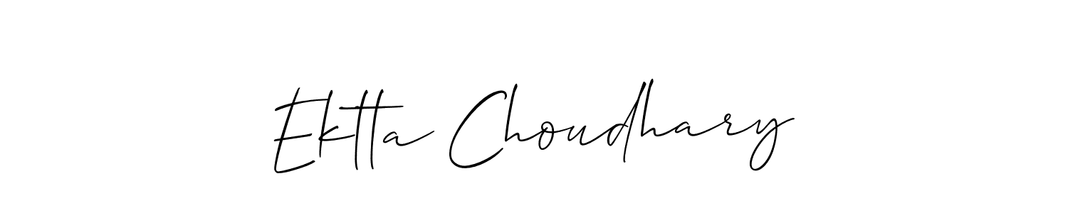 Also You can easily find your signature by using the search form. We will create Ektta Choudhary name handwritten signature images for you free of cost using Allison_Script sign style. Ektta Choudhary signature style 2 images and pictures png