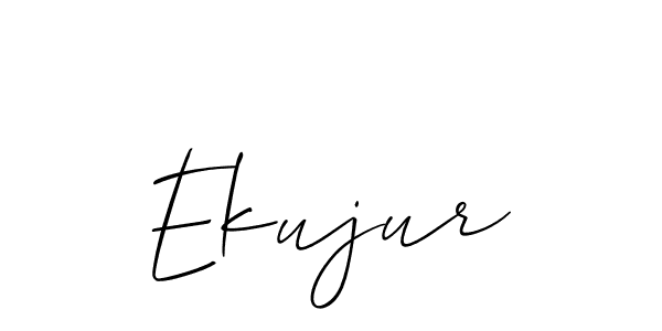Design your own signature with our free online signature maker. With this signature software, you can create a handwritten (Allison_Script) signature for name Ekujur. Ekujur signature style 2 images and pictures png