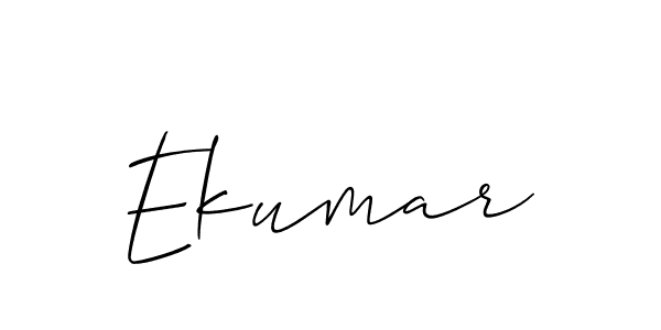 Also You can easily find your signature by using the search form. We will create Ekumar name handwritten signature images for you free of cost using Allison_Script sign style. Ekumar signature style 2 images and pictures png